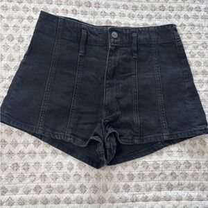 Reformation Black High Waist Shorts